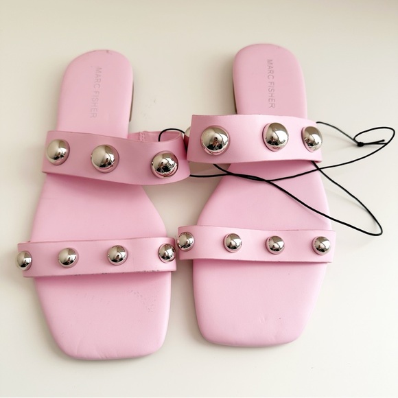 Marc Fisher Pink Studded Sandals 8 NWOT - Picture 2 of 5